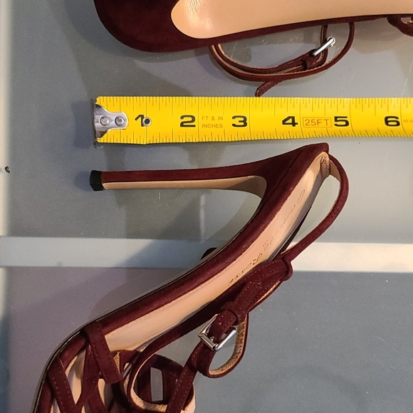 GIANVITO ROSSI Burgundy Strappy Stiletto Euro 39 - Picture 6 of 11